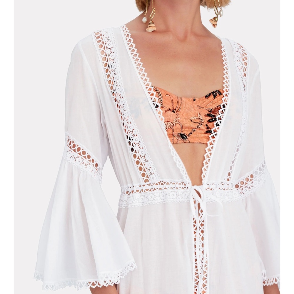 Charo Ruiz Ibiza Glen Eyelet Kaftan sz XS